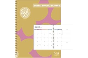 TF Publishing July 2025 - June 2026 Biggest Blooms Large Weekly Monthly Planner - 12 Month Academic Planner 2025-2026 with Durable Cover, Thick Uncoated Paper, and Planning Stickers - 9in x 11in