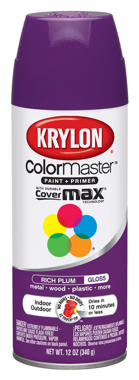 Krylon K05191407 ColorMaster Paint + Primer, Gloss, Rich