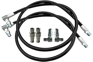 FUYEAR 2900 PSI Hydraulic Power Angle Hose Fittings Kit Replacement for E47 Meyer Snow Plow Snowplow Blade 21855 21856 New Upgrade Without Oil Leakage