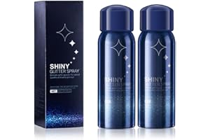 PAQIMAN 2 Pcs Body Glitter Spray, Perfect Body Glitter for Music Festival Stage Makeup and Festival Rave Shimmer Spray Highlighter Makeup.