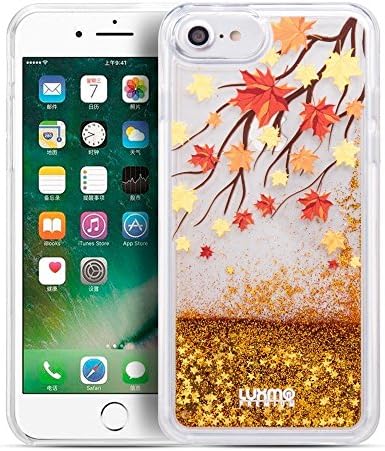 iPhone 8 7 Waterfall Liquid Sparkling Case, iPhone 6 6S Case TENETECH Waterfall Fusion Sparkling Quicksand Case for Apple iPhone 7 (Gold)