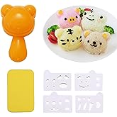 Cute Animal Sushi Mold - Rice Ball Shaper with Nori Seaweed Punch Cutter - DIY Kitchen Tools for Kids Bento Accessories
