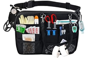 Nurse Fanny Pack, BOCZIF Nurse Pouch Waist Bag with Medical Gear Pockets, Tape Holder, and Utility Storage for Stethoscopes, Bandage Scissors & Emergency Supplies, Nurse Tool Belt for Women Men
