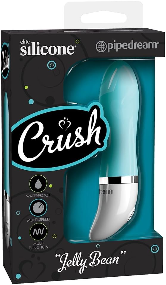 Pipedream 3.54-Inch Turquoise Crush Jelly Bean Vibrator - Image 5