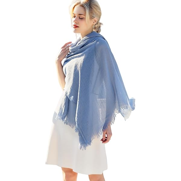 Wander Agio Scialle Pashmina In Cotone – 195x100 Cm – Coprispalle Elegante Per Matrimoni E Abiti Da Sera – Leggero E Traspirante