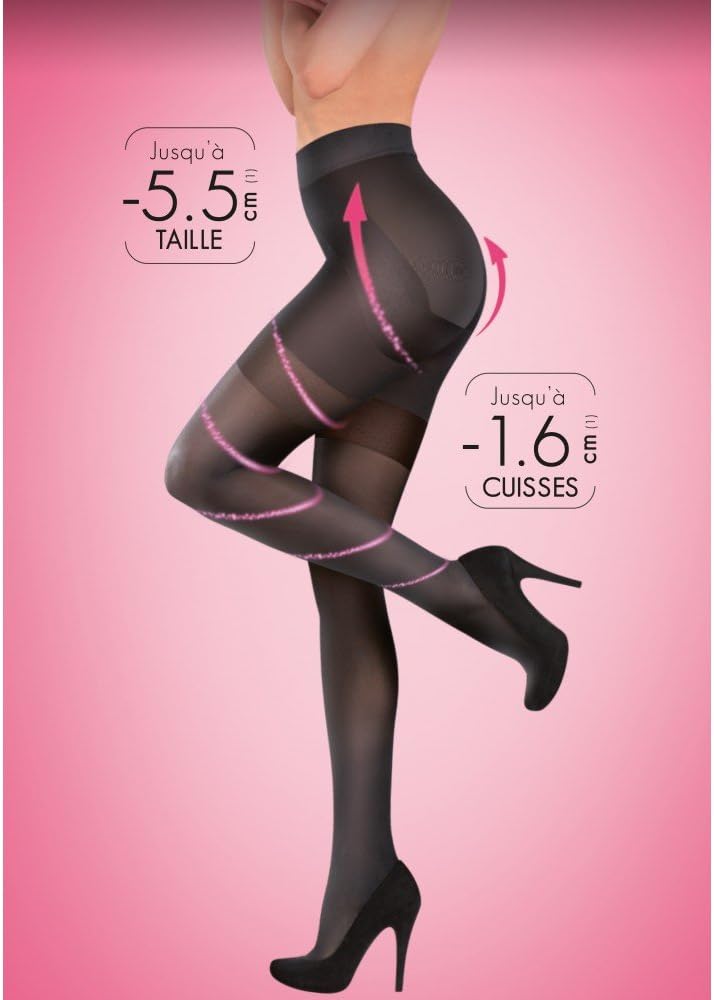 Collant minceur jambes légères noir t2