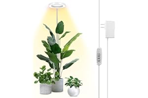LBW Plant Grow Light, 72 LEDs Full Spectrum Grow Lights for Indoor Plants, 56in Large Grow Lamp with 4/8/12H Auto Timer & 4 Dimmable Brightness, Height Adjustable, Ideal for Tall Plants