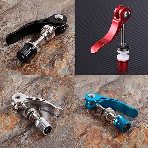 Ireav Bike Seat Clamp - 4Pcs Aluminium Alloy Bicycle Quick Release Seat Post Clamp,Bike Seatpost Skewer Bolt,Mountain Bike Accessories
