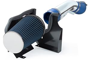 RTUNES RACING Rtunes Cold Air Intake System with Heat Shield Kit + Filter Combo BLUE Compatible For GMC/Chevy/Chevrolet 1999 2000 2001 2002 2003 2004 2005 2006 V8 4.8L/5.3L/6.0L