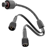 IP68 Waterproof Y-Splitter Cable for Govee Permanent Outdoor Lights Pro | 1 Female to 2 Male 3-Pin Y-Connector Extension Cable Wire Compatible with H705A/B/C H706A/B/C H806A/B/C Power Accessories