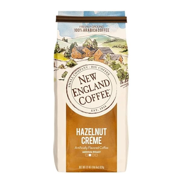 NEW ENGLAND COFFEE HAZELNUT CRÈME MEDIUM ROAST GROUND...