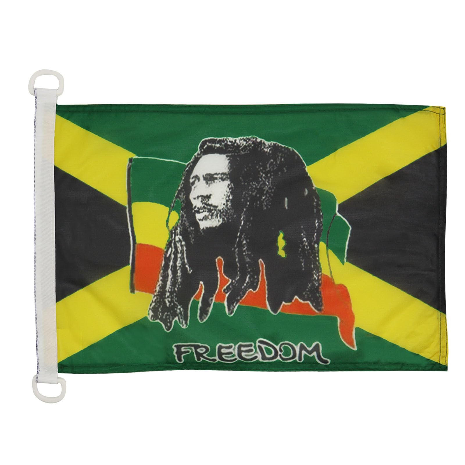 Bob Marley Nautical Flag 45 x 30 cm Jamaican Boat Flag 30 x 45 cm AZ FLAG