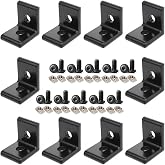BLCCLOY 10 Sets 2020 Aluminum Extrusion Hardware T Slot Corner Brackets | M5 V T Slot Nut and Bolt, 20 Series 20/20 2040 Extruded Aluminum Extrusion Profile Accessories, 2020 L Connector
