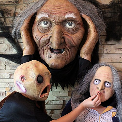 CreepyParty Deluxe Novelty Halloween Costume Party Latex Head Mask Alien