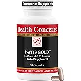 Health Concerns Isatis Gold - Immune System Support & Respiratory Tract Supplements - Echinacea, Platycodon, Goldenseal & Ligusticum Root Extract - 90 Capsules