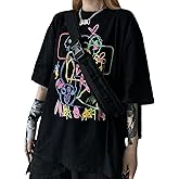 Women Summer Gothic T-Shirt Anime Aesthetic Print Harajuku Fashion Casual Tops