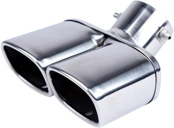 Amazon Colorbird マフラーカッター 2本出し 下向き シルバー 鏡面 スクエア 角型 マフラー シルバー マフラーカッター 車 バイク