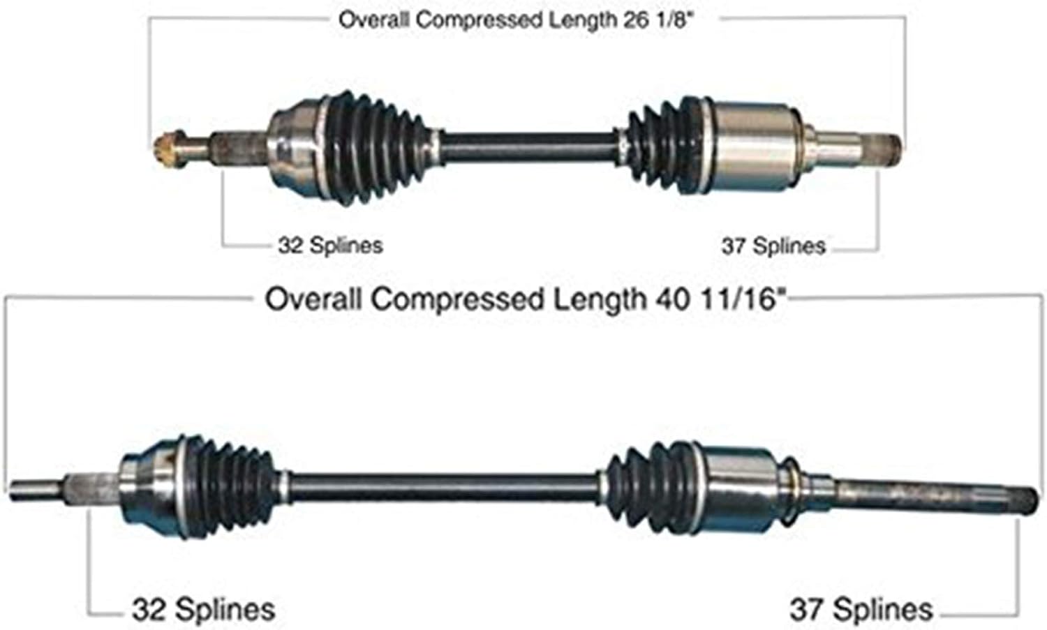 New Front Right Passenger Side CV Axle Shaft For Honda Civic (Direct Replacement)