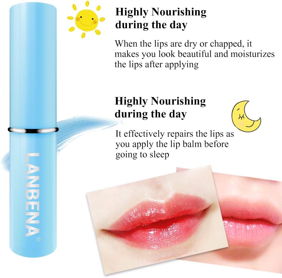 LANBENA Hyaluronic Acid Lip Balm Moisturizing Lips Reduce Fine Lines Relieve Dryness Long-Lasting Protection Nourishing Lip Care : Beauty