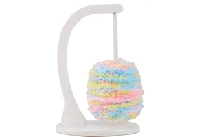 SEXLIEU Magnetic Yarn Holder Spinner for Crocheting and Knitting – Durable Molded Plastic Yarn Organizer for Crochet Supplies and Yarn Storage, Smooth Rotation Base–Cream White