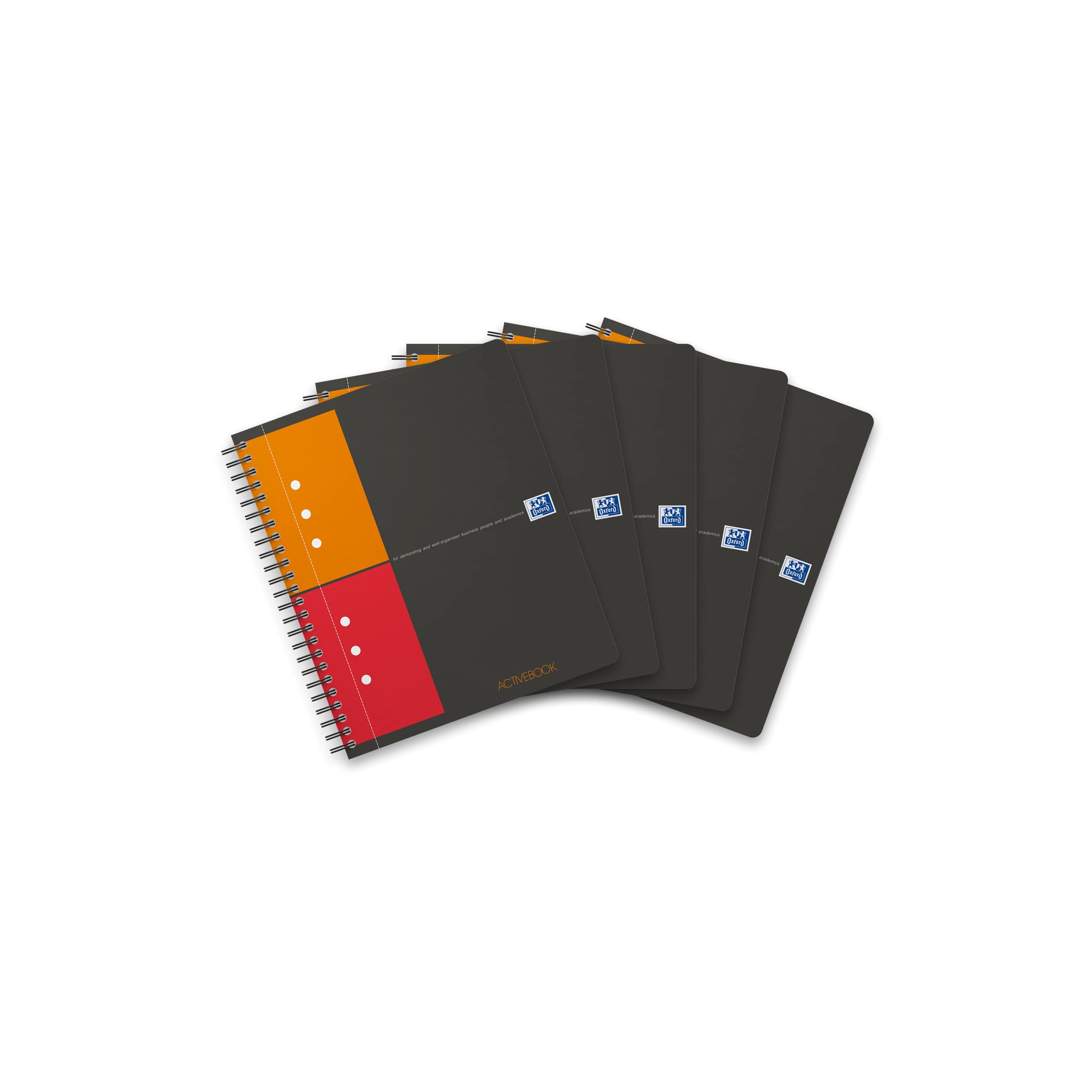 Oxford International Activebook Chequered A5 5 Stück Orange