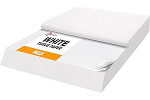 Simetufy 1000 Sheets White Tissue Paper Bulk, 20" x 30" Packing Supplies for Moving & Packaging, Gift Wrapping Tissue Paper for Gift Bags, Weddings, Birthday, Holidays, and Christmas Crafts Decor