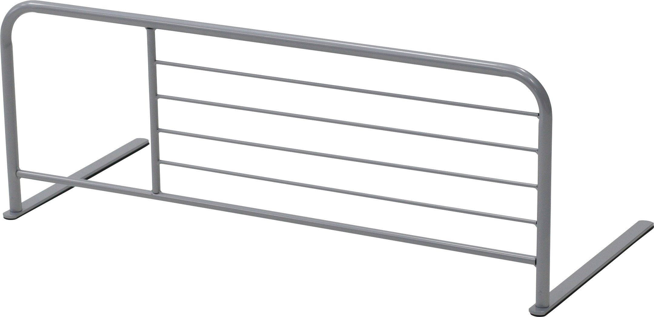 不二貿易 ベッドガード 転落防止 布団ずれ防止 幅89×奥行40×高さ35㎝ シルバー ロータイプ ベッドフェンス 大人 完成品 15566商品画像