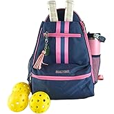 Fresh Pickle Teddi Pickleball Backpack Grn/wh- Large Capacity Pickleball Bags for Women - Durable 1000D Nylon, Multipurpose Paddle Case with Multiple Pockets, Stylish Paddle Bag