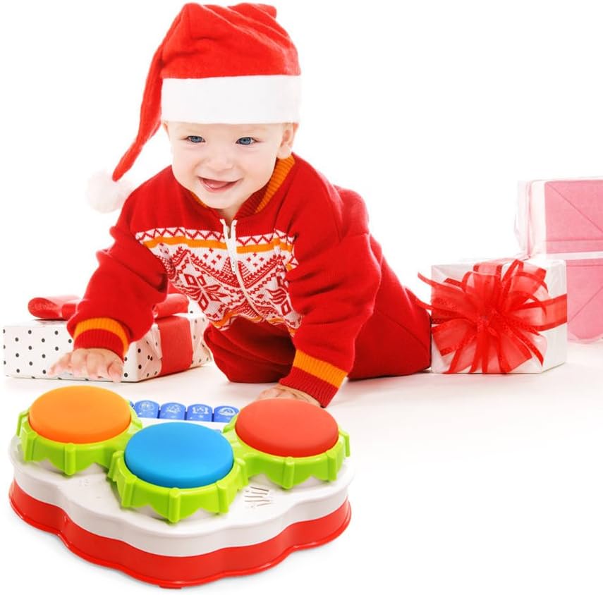NextX Baby Musical Toys, Toddler Learning Music Drum Piano Toy, Development Musical Toy for 6 Months Infant Baby, with Music and Lighting Up: Toys & Games