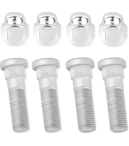 Kit 4 Goujons Et Écrous De Roue M12x1,5 Acier Carbone - Compatible Santa Fe, Sonata, Forte, Rio