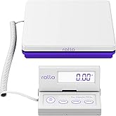 Rollo Shipping Scale for Packages - Digital Shipping Postal Scale (110 Lb Max) - Hold and Tare Functions - Includes AC Adapte