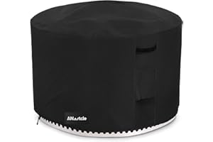 ANartcle Fire Pit Cover for Solo Stove Yukon 27 inch,100% Heavy Waterproof Protective Solo Stove Accessories,Solo Stove Yukon Cover,29"DIA x 18.5"H,Black.