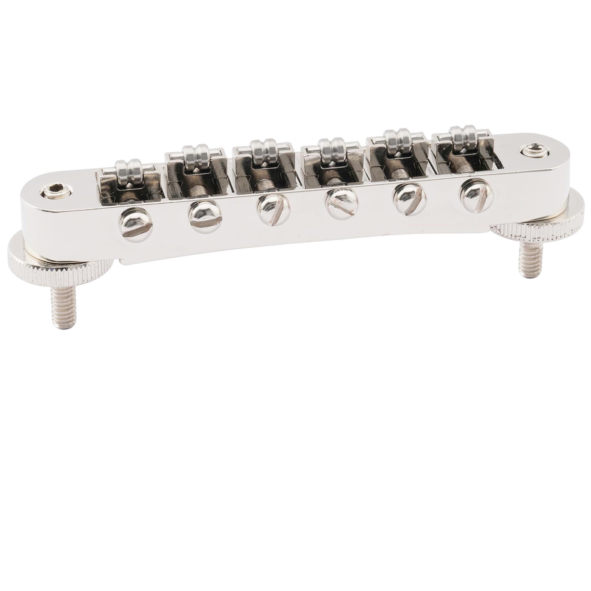 Musiclily Pro 10.4mm Roller Saddle ABR Tune-O-Matic Bridge with M4 Post for Les Paul Style Electric Guitar, Nickel