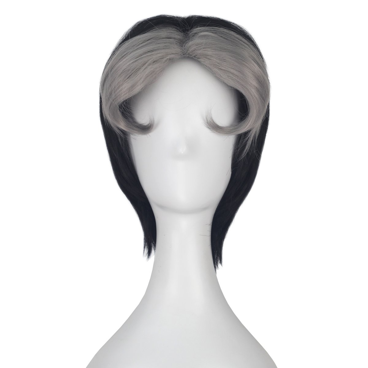 Amazon Com Miss U Hair Men Boy Short Black And Grey Hair Adult