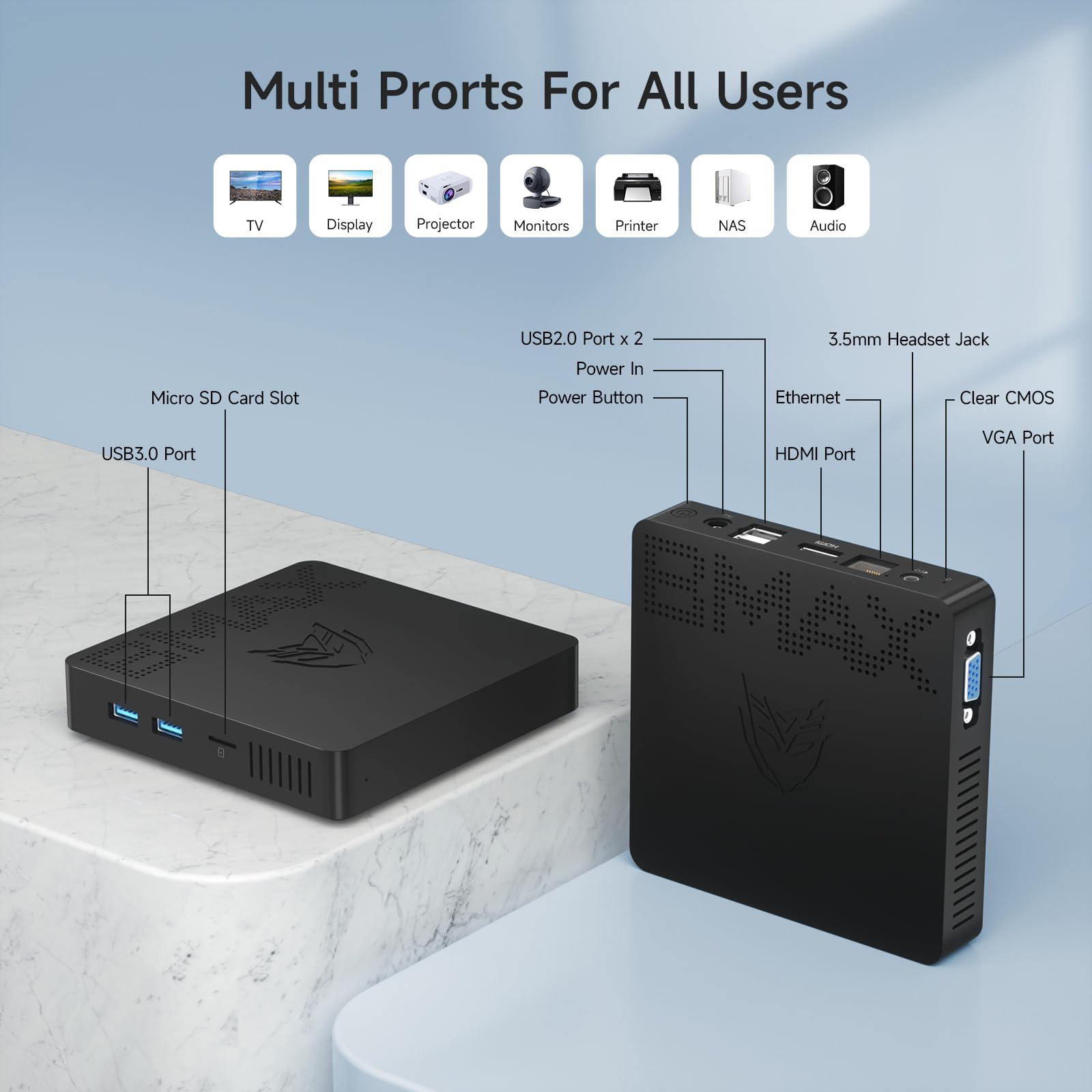 Mua Bmax B1 Pro Mini PC, Intel Celeron N4000 (Up to 2.6GHz), 8GB