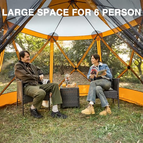 EVER ADVANCED 11.5x9.8ft Pop Up Gazebo Tent with Screened Walls, Instant Canopy for Outdoor Events image 26