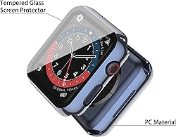 Misxi 2 Pack Hard PC Case with Tempered Glass