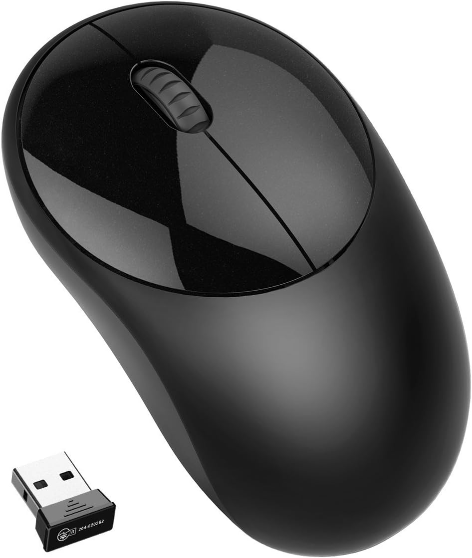 Wireless Mouse,(Noiseless Click) Patuoxun 2.4G USB PC Laptop Computer Cordless Mice for Windows Mac