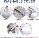 Anemoner Bean Bag Sofa Cover 100x120CM Grey for Kids & Adults view 5