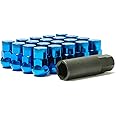 Muteki 32926UP SR35 Series Blue 12mm x 1.5" Thread Size Closed End Lug Nut, (Set of 20)