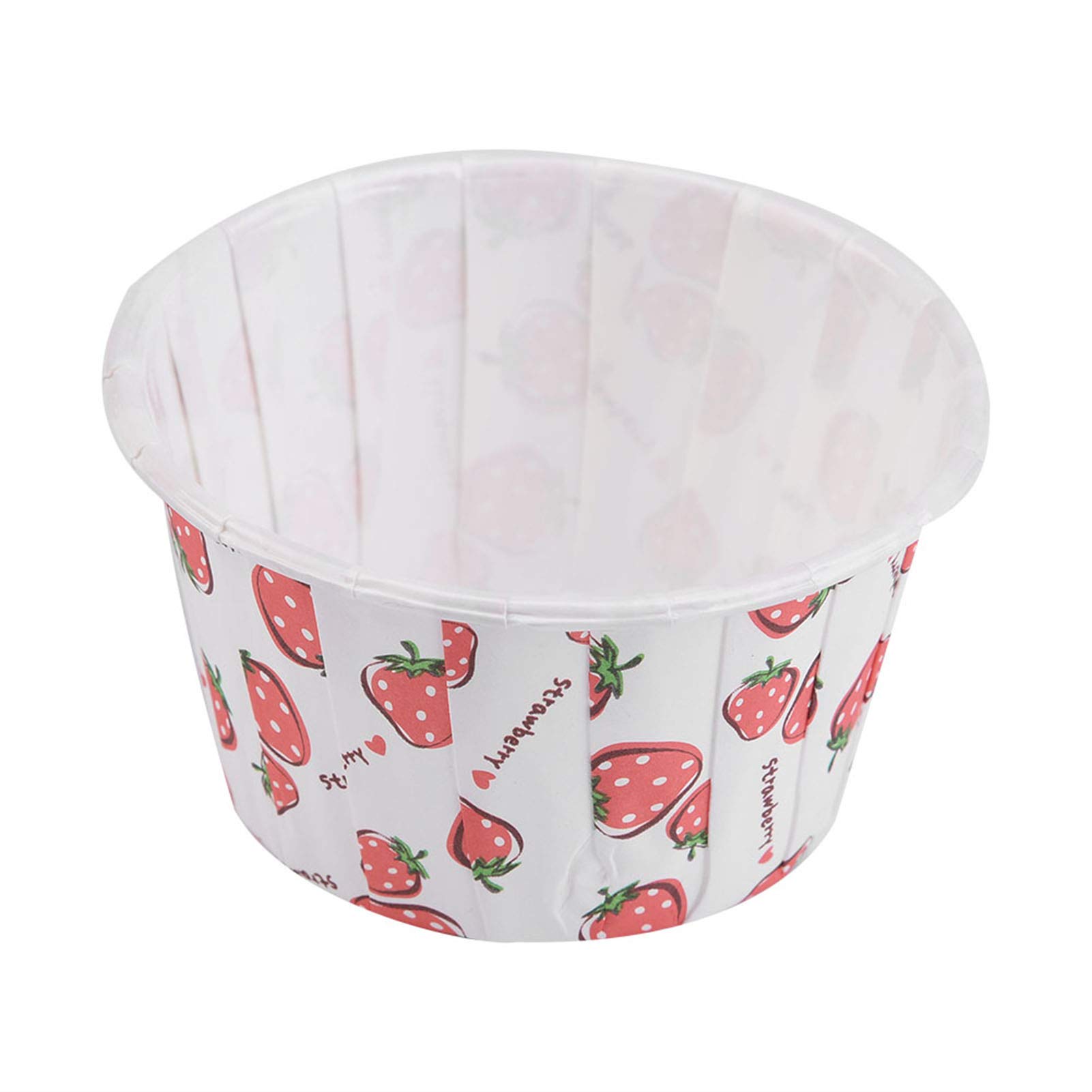100PCS Baking Cups Cupcake Wrappers Liners, Round Cake Baking Cups Muffin Moulds for Party Weddings, Birthdays Decoration(Strawberry)