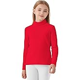 Dreammonkey Girls Long Sleeve Turtleneck T-Shirt Kids Basic High Neck Casual Tee Tops | Size 4-13