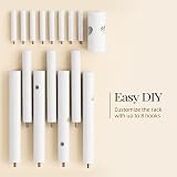 Pipishell Sturdy Wooden Coat Stand with 8 Hooks, 3 Heights White view 6