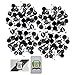 Bulk 100 Pack - Bulk Premium Black Retractable Name Badge Reels with Alligator Swivel Clip & Vinyl Card Holder Strap by Specialist ID