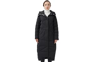 Orolay Women's Puffer Down Coat Winter Maxi Jacket with Hood