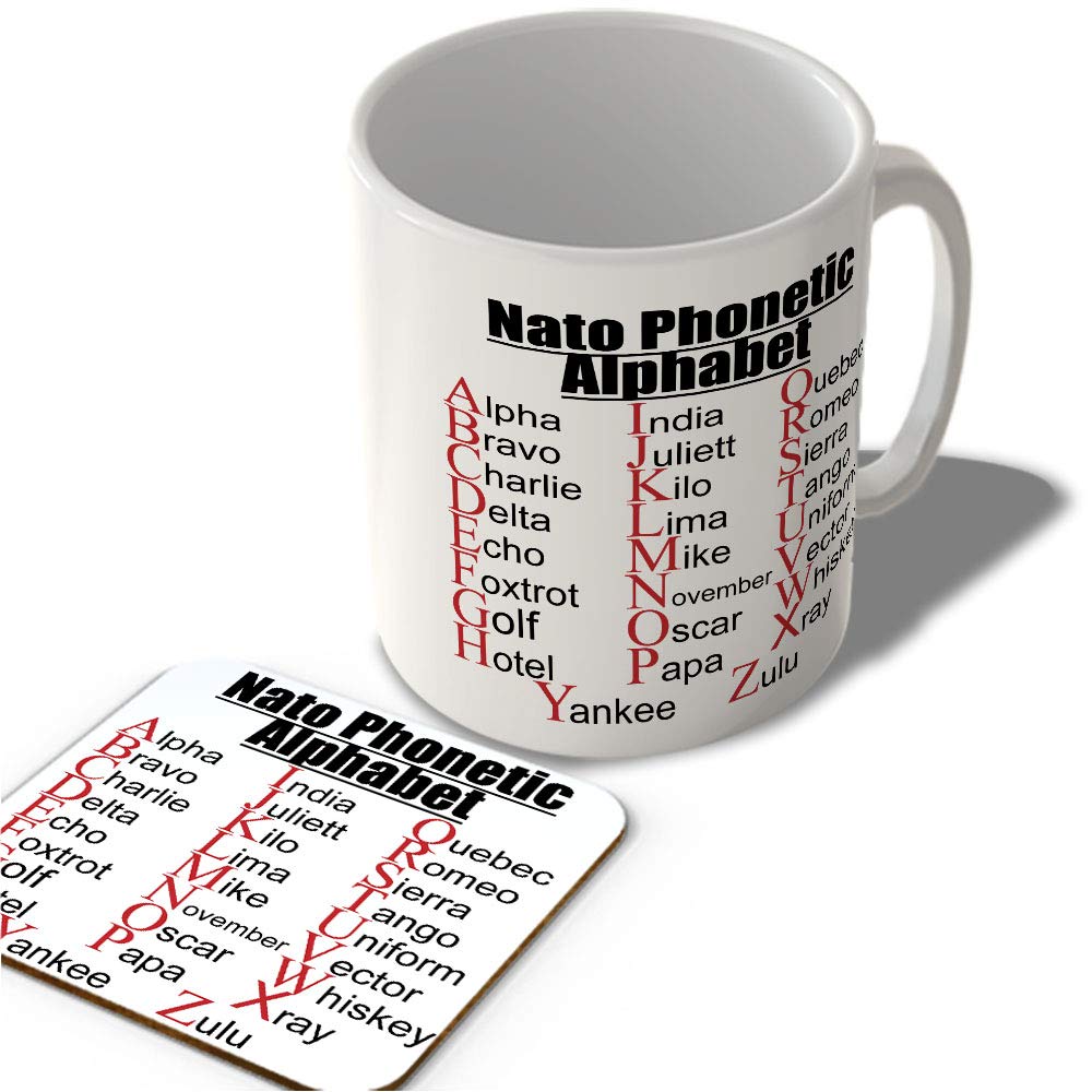 Buy McMug Nato Phonetic Alphabet - Alpha Brave Charlie… a to Z - Mug and  Coaster Set Online at desertcartUAE
