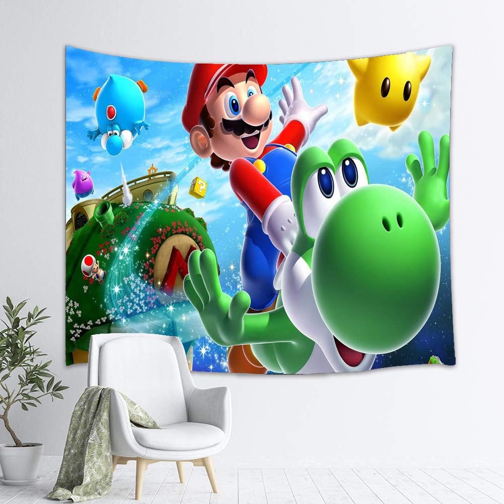 Kid Cartoon Tapestry,Popular Video Game Party Supplies Decoration,Comics Theme Wall Hanging for Bedroom Living Room Dorm, 60 X 50 Inch