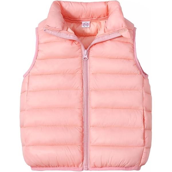 Happy Cherry Toddler Kids Puffer Hooded Vest Down Fleece Lined