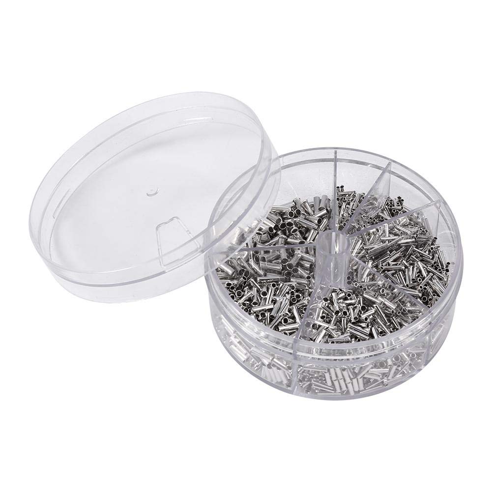 YWBL-WH Copper Bootlace For Wire Cable 1900Pcs,Inflaming Retarding Copper Crimp Wire Connector Cord End Terminal Kit, Terminals