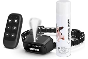 POIIOPY Citronella Dog Training Collar with Remote, Auto + Manual 2 Modes, Spray + Beep Citronella Dog Bark Control Collar, No Electric Shock Humane Safe Rechargeable Waterproof Anti Bark Device for Dogs